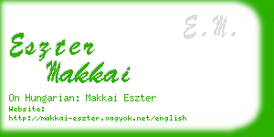 eszter makkai business card